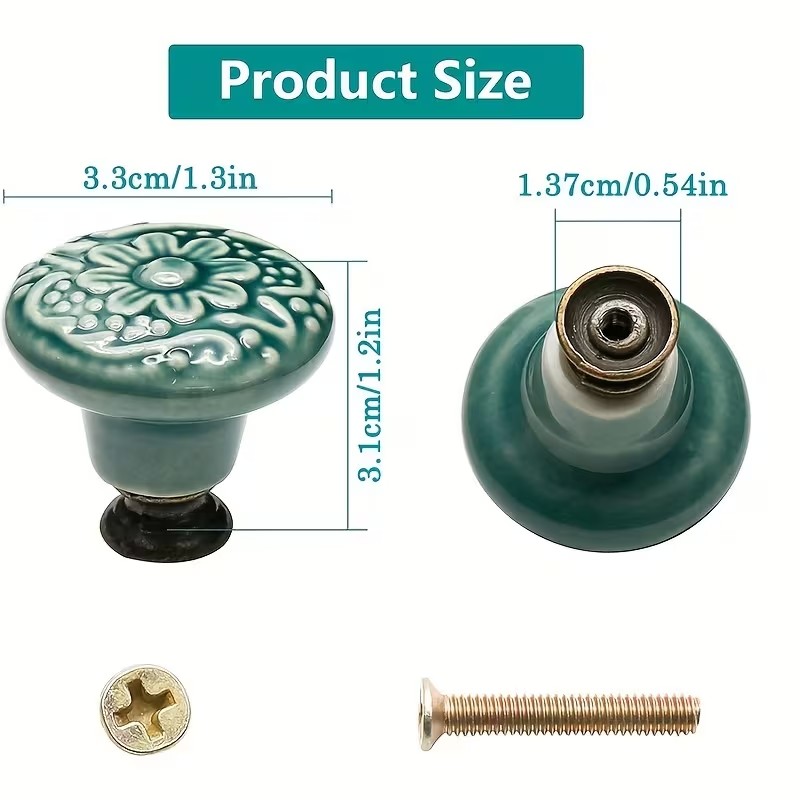 12 adet Seramik Dolap Topuzlar - Furniture Hardware Tools incelemesi ve fiyatı