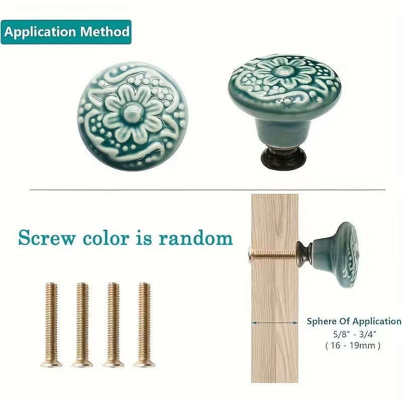 12 adet Seramik Dolap Topuzlar - Furniture Hardware Tools incelemesi ve fiyatı
